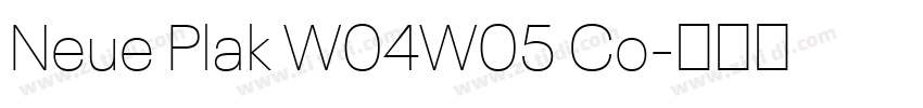 Neue Plak W04W05 Co字体转换